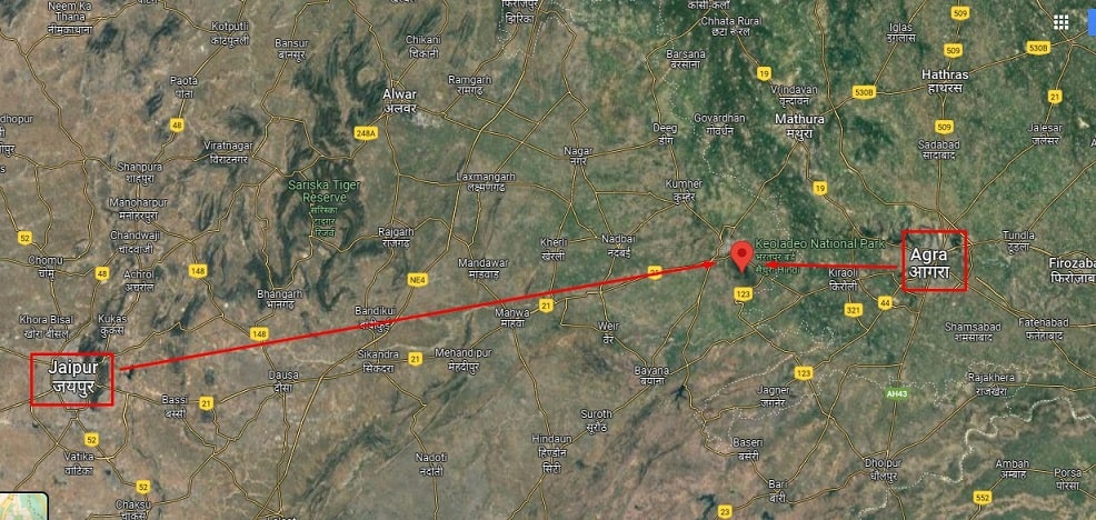 Keoladeo National Park Map Route